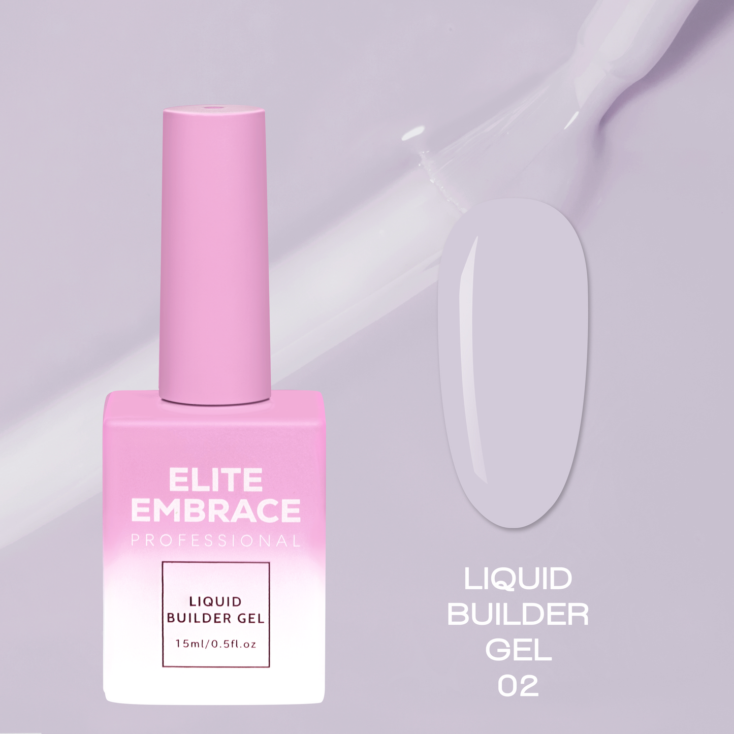 ELITE EMBRACE Professional Liquid Builder Gel 02 15мл Гель для Моделювання Нігтів ELBG0215