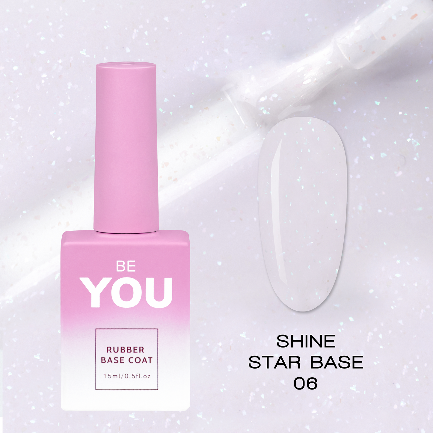 BEYOU Professional Shine Star Base 06 15мл Сяюча База BSSB0615