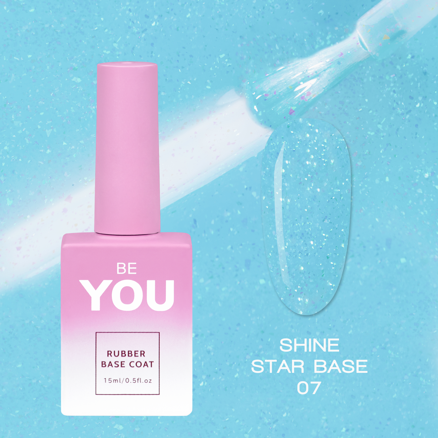 BEYOU Professional Shine Star Base 07 15мл Сяюча База BSSB0715