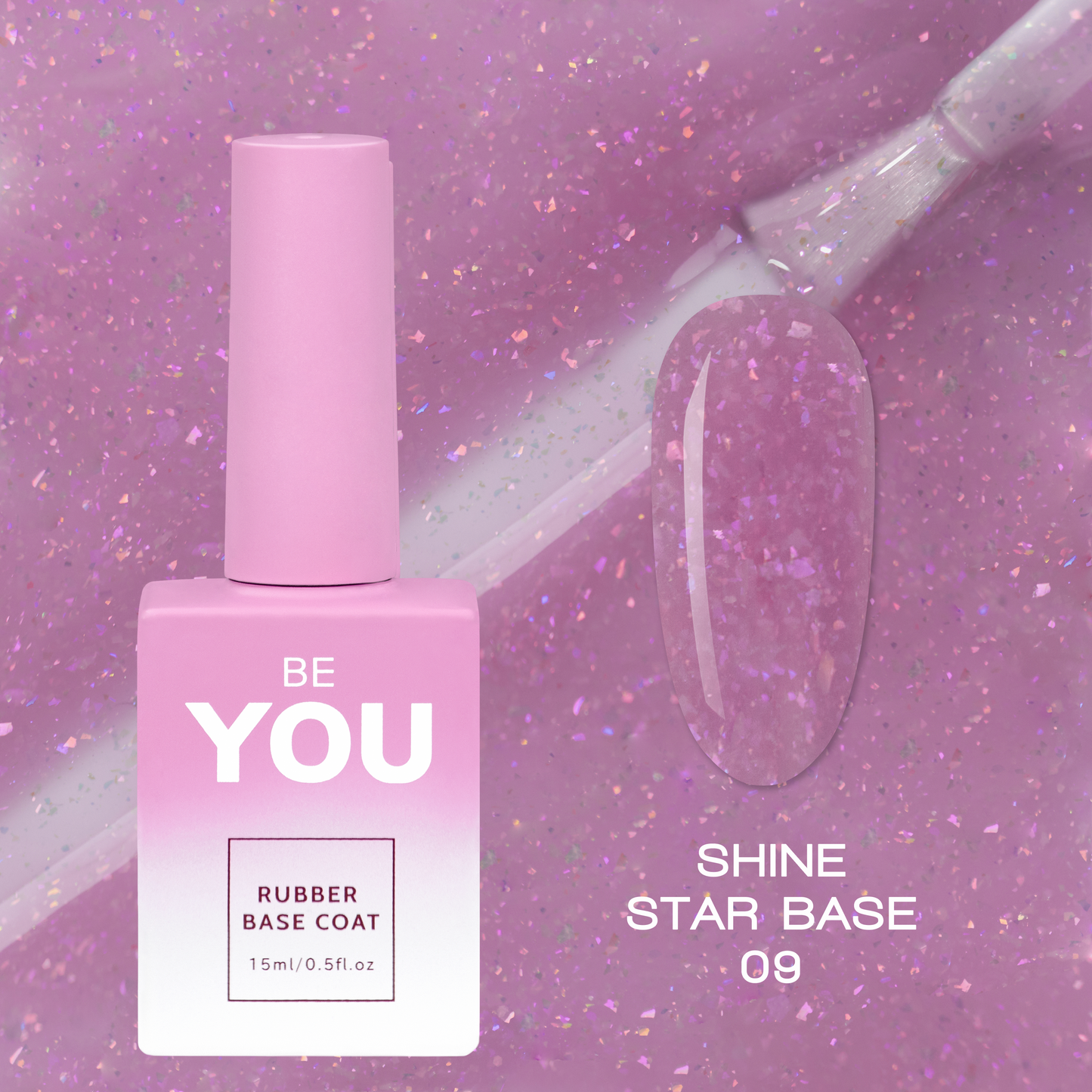 BEYOU Professional Shine Star Base 09 15мл Сяюча База BSSB0915