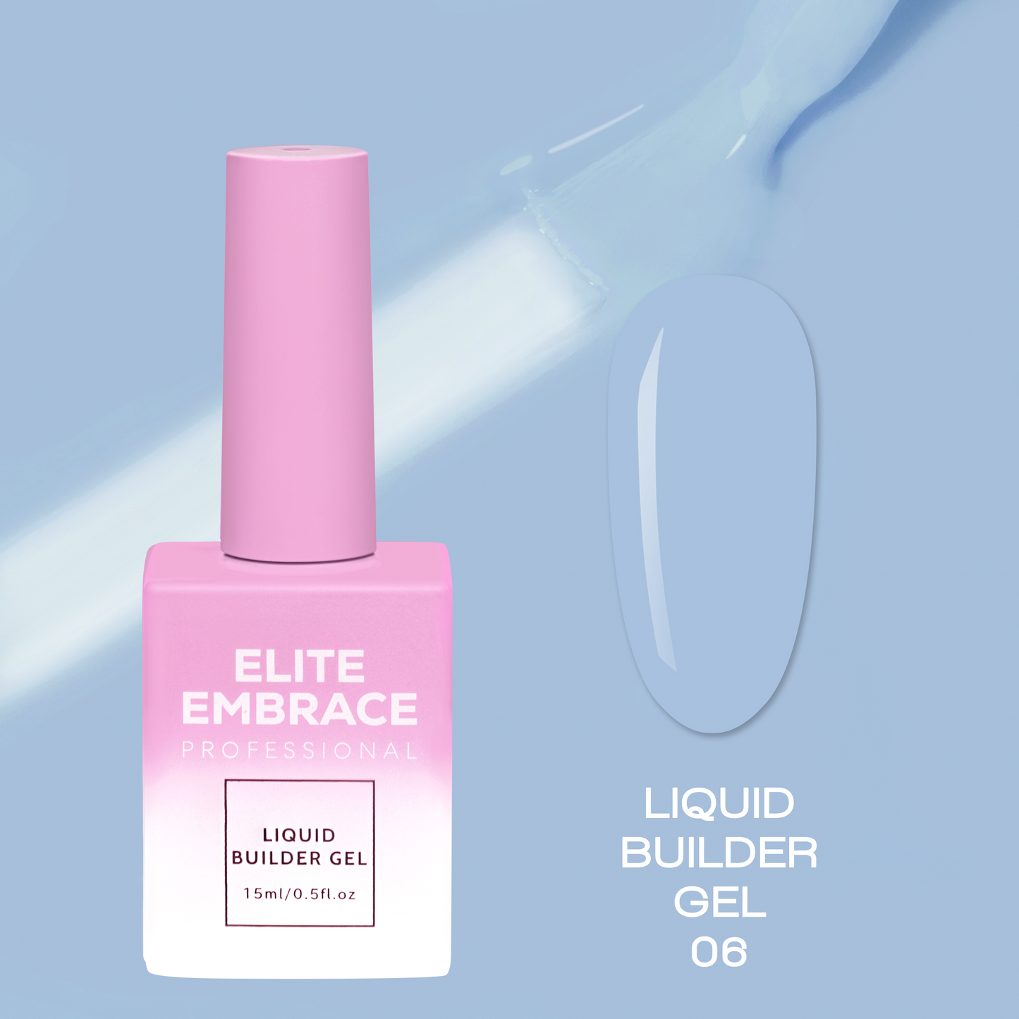ELITE EMBRACE Professional Liquid Builder Gel 06 15мл Гель для Моделювання Нігтів ELBG0615