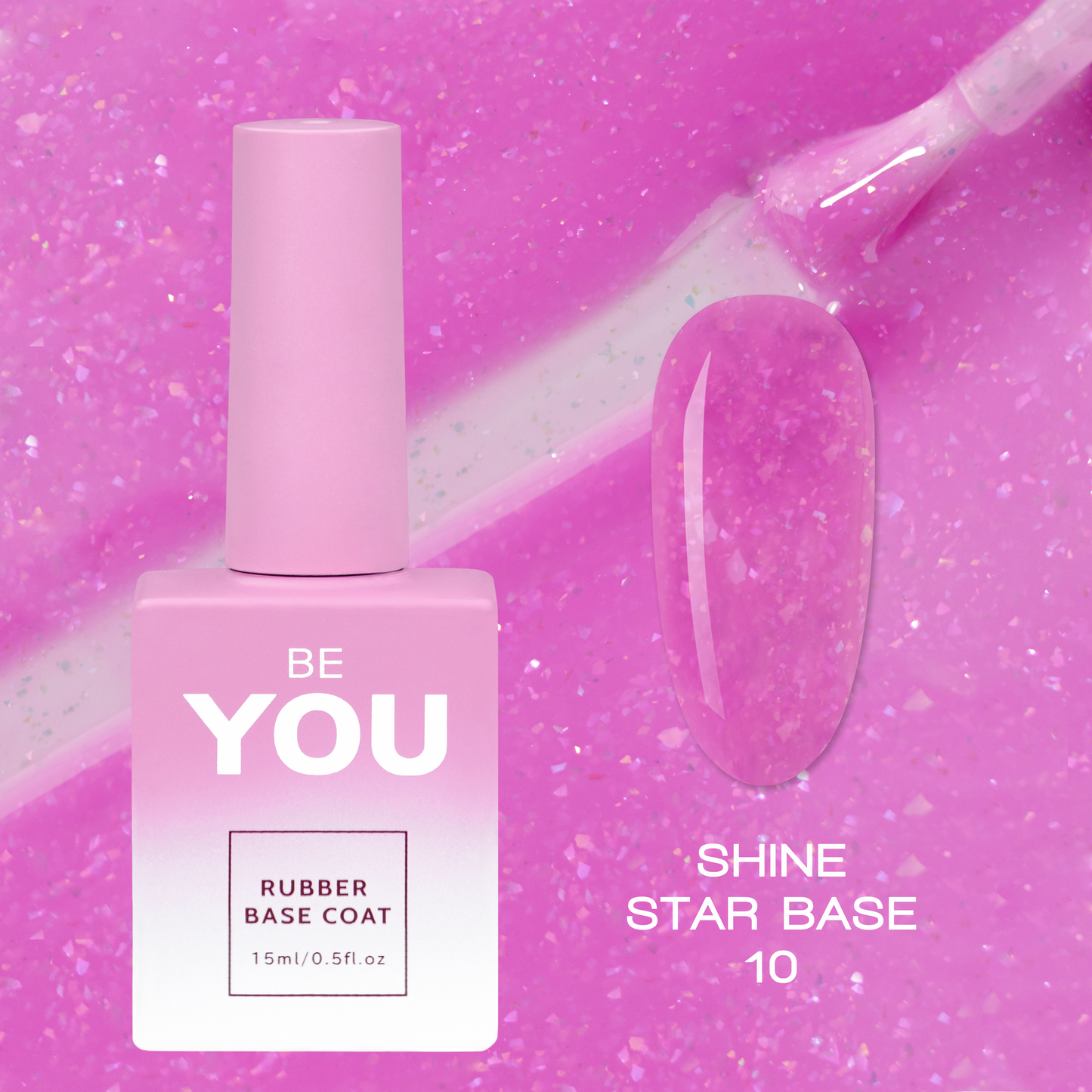 BEYOU Professional Shine Star Base 10 15мл Сяюча База BSSB1015