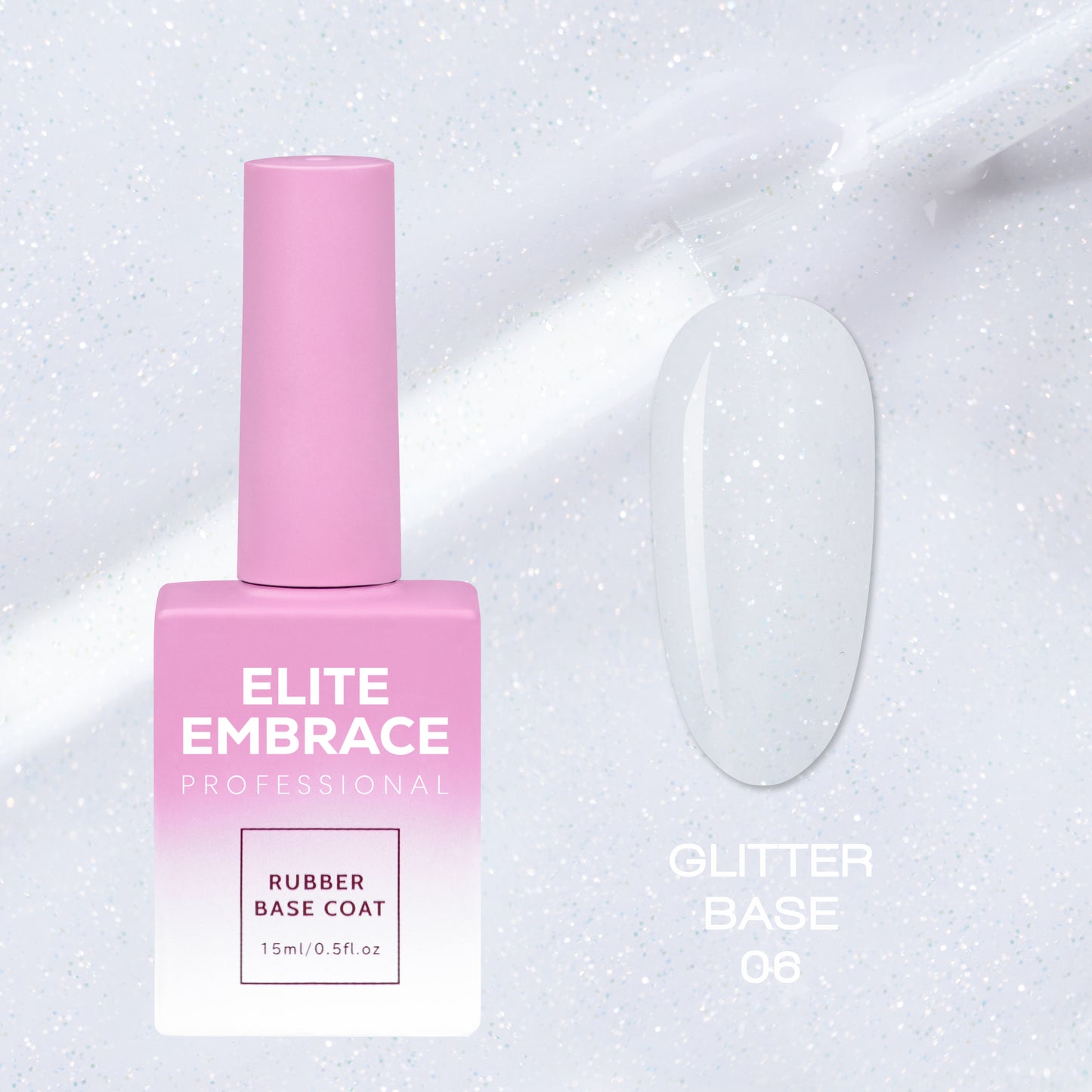 ELITE EMBRACE Professional Glitter Base 06 15мл База з глітером EGB0615