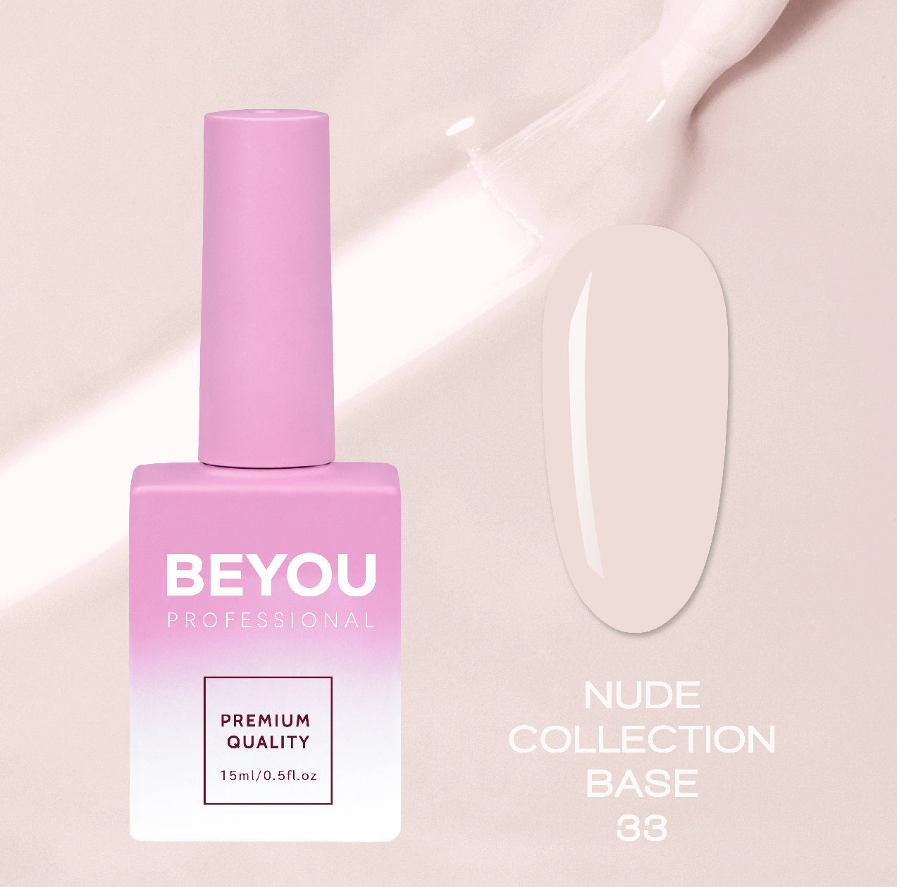 BEYOU Professional Nude collection Base 33 15мл Нюдова База BNB3315