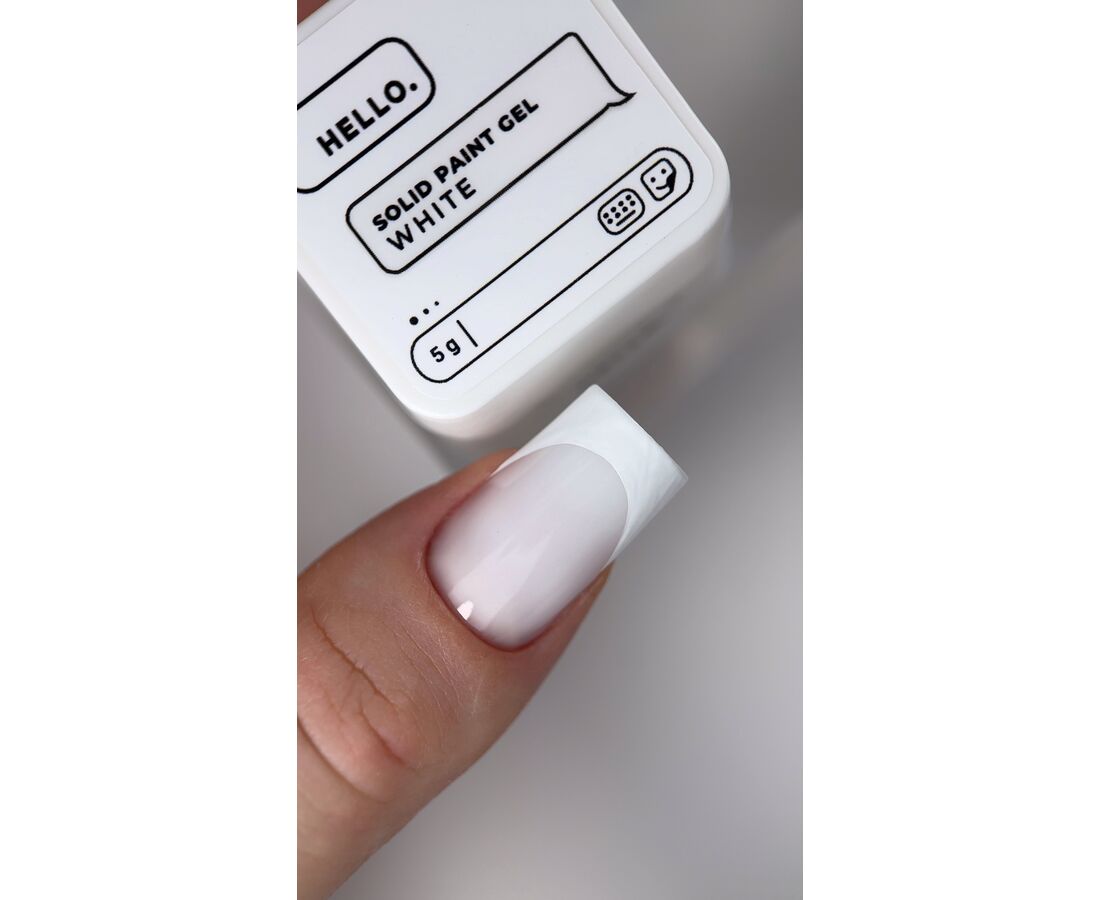HELLO. SOLID PLATINUM GEL WHITE 5г ГЕЛЬ-ФАРБА БІЛА HL-PG05-001