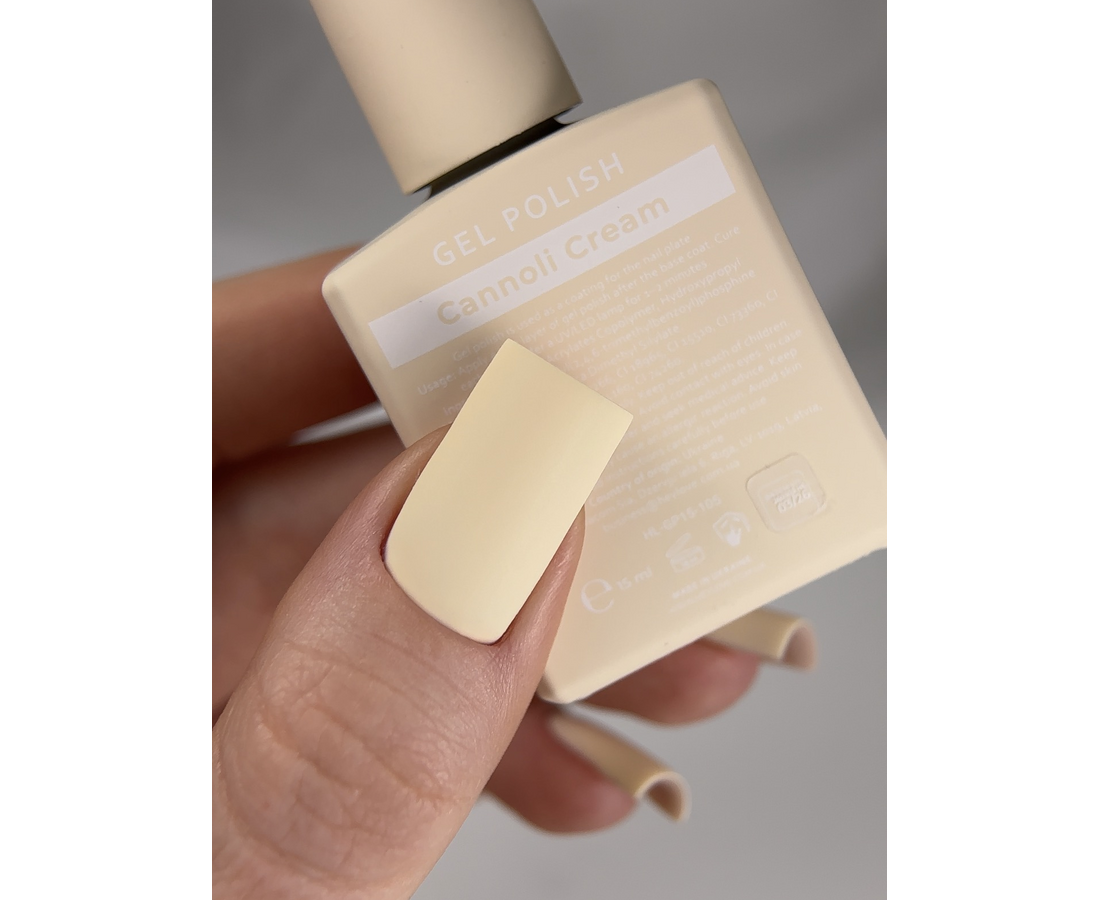 HEYLOVE. GEL POLISH, CANNOLI CREAM, 15 ML, WARM CREAMY NUDE HL-GP15-105