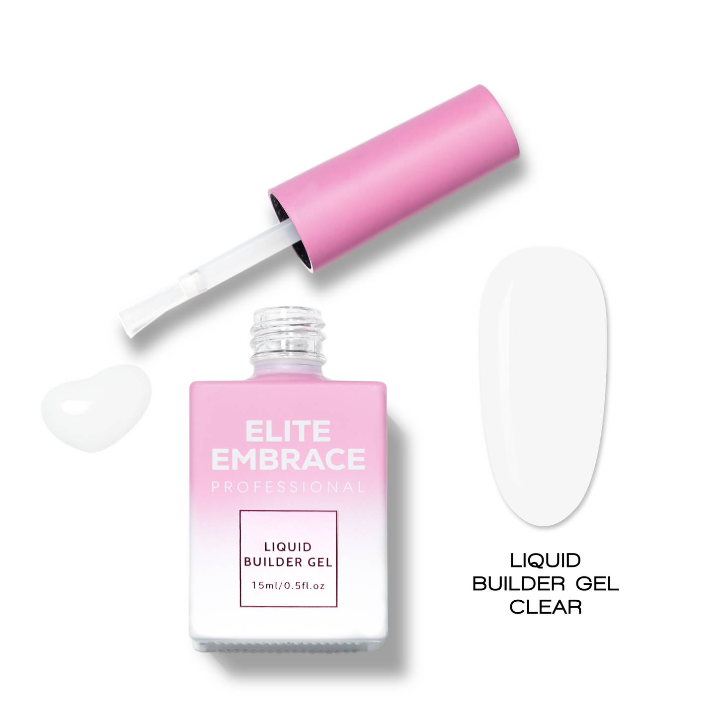 ELITE EMBRACE Professional Liquid Builder Gel Clear 15мл Прозорий Моделюючий Гель ELBGC0015