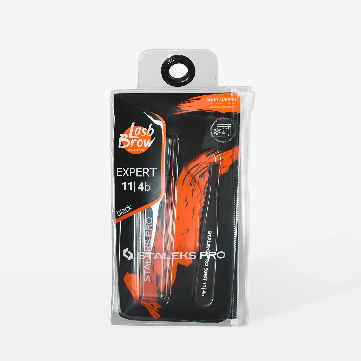 Пінцет для брів STALEKS PRO EXPERT 11 TYPE 4 Black TE-11/4b