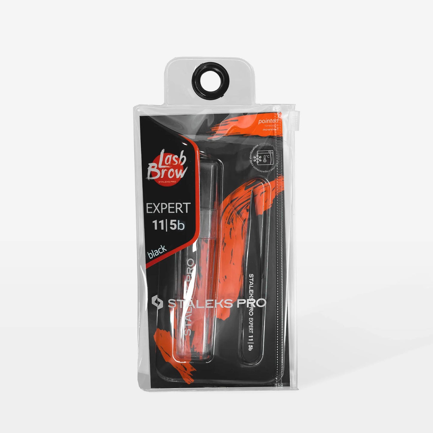 Пінцет для брів STALEKS PRO EXPERT 11 TYPE 5 Black TE-11/5b