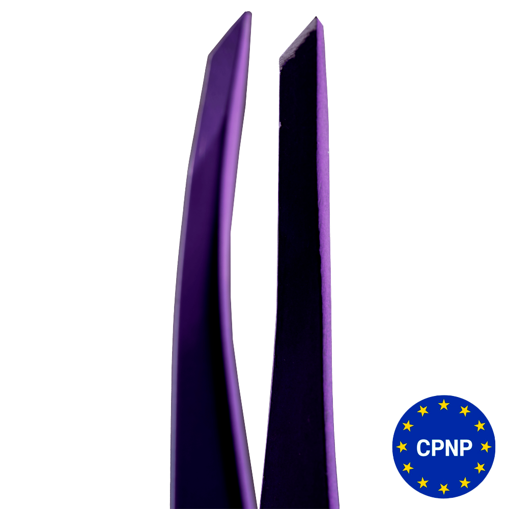 ZOLA Пінцет скошений професійний для брів VIOLET 05514