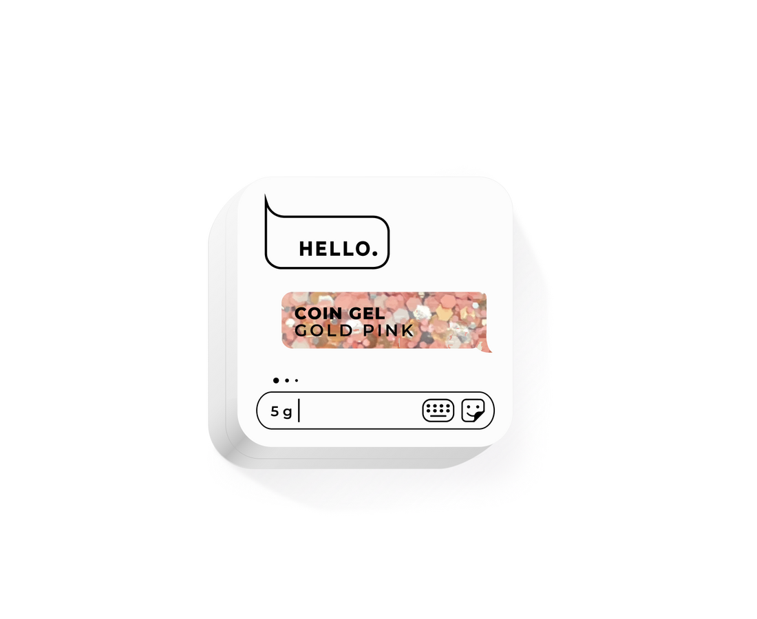 HELLO. COIN GEL GOLD PINK 5г ГЕЛЬ ДЛЯ ДИЗАЙНУ HL-CG05-002