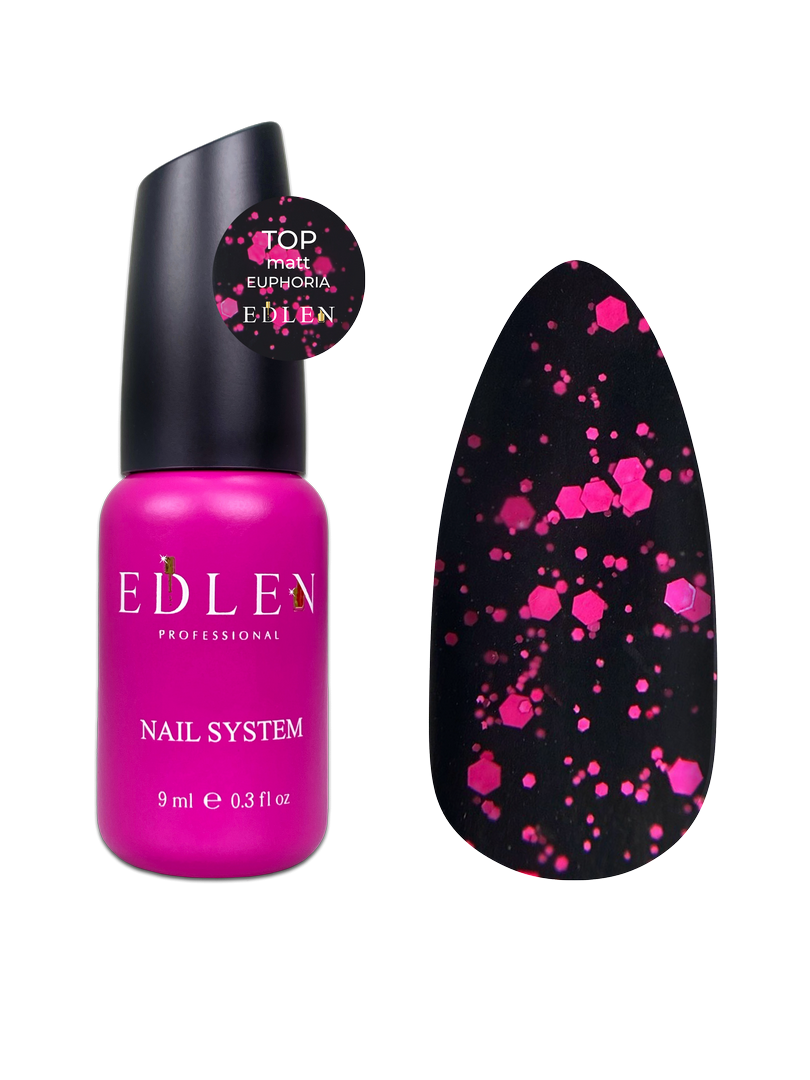 Edlen Top Matt Euphoria Топ Едлен без липкого шару матовий з рожевими фольгованими блискітками