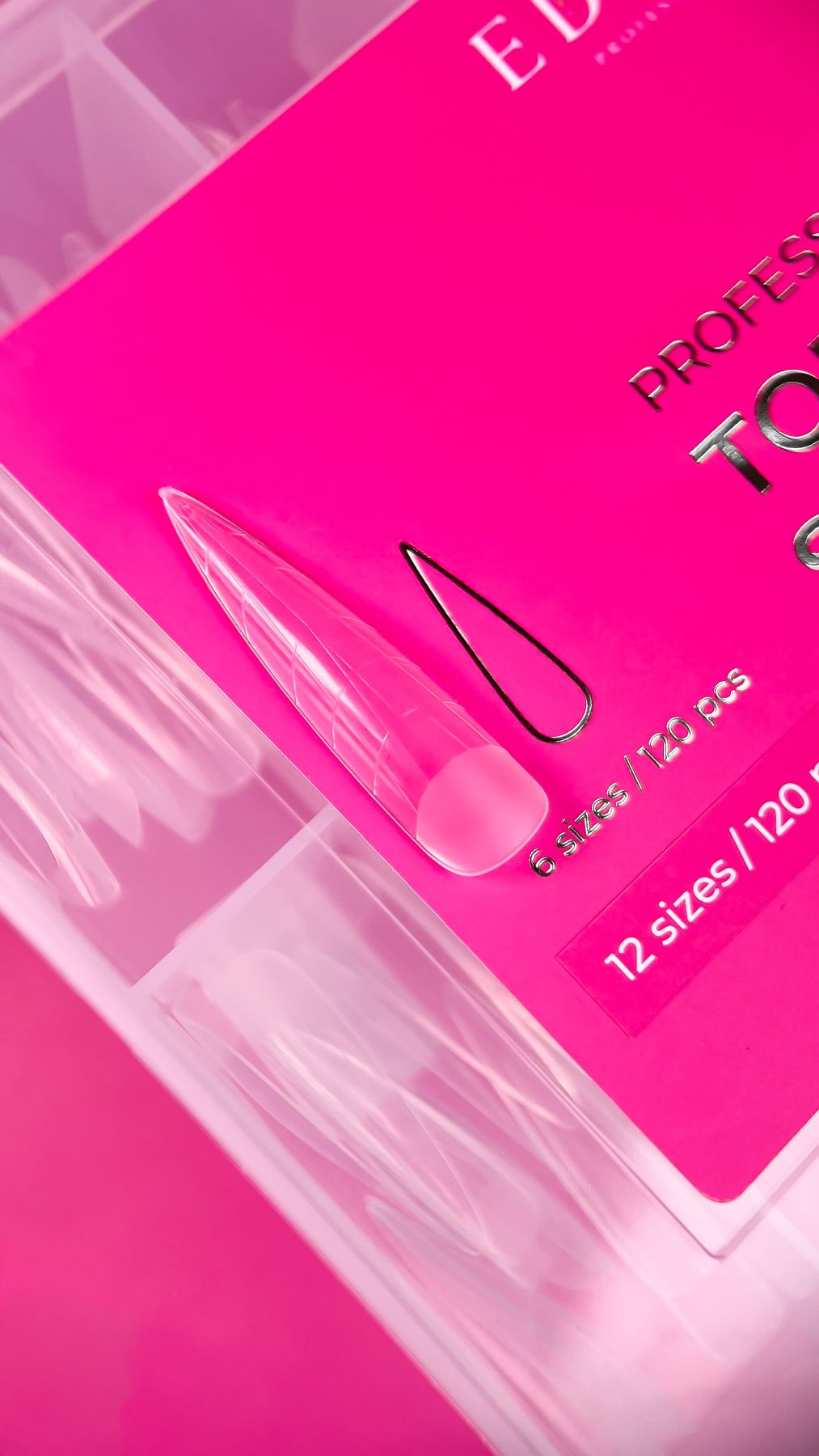 Верхні форми для нарощування EDLEN Professional Top Nail Form 120 шт