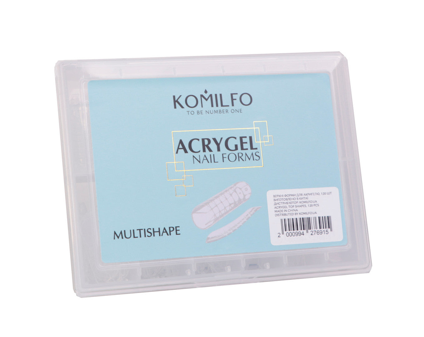 KOMILFO ACRY GEL TOP NAIL FORMS ВЕРХНІ ФОРМИ ДЛЯ НАРОЩУВАННЯ 120 ШТ