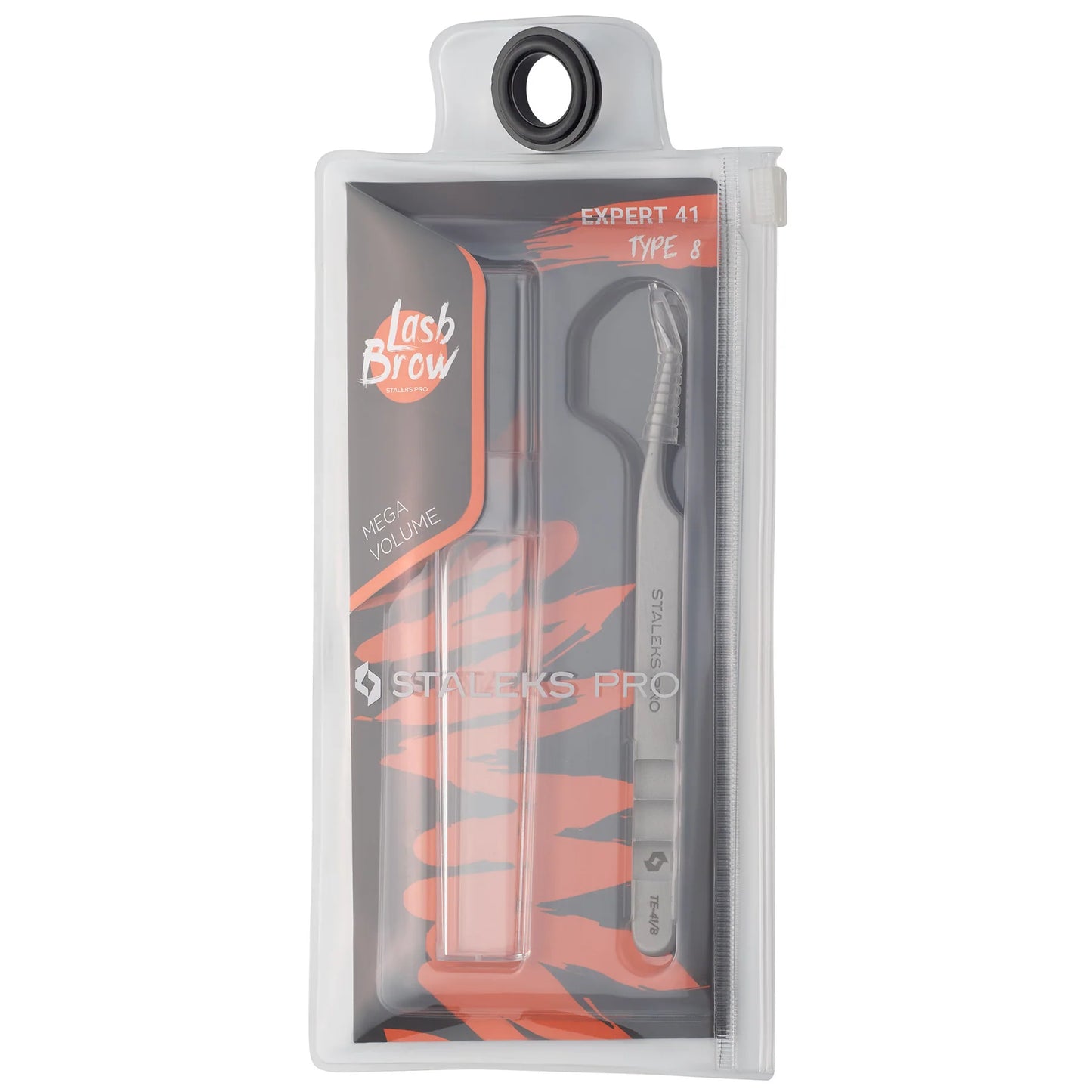 Professional mini L eyelash tweezers STALEKS PRO EXPERT 41 TE-41/8
