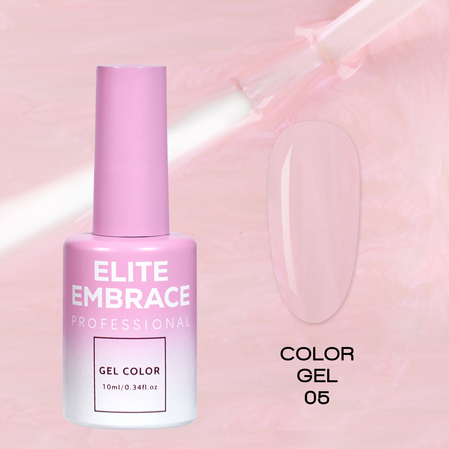 ELITE EMBRACE Professional Color Gel 05 with Glitter 10 мл Кольоровий гель із блискітками M486