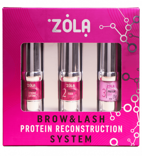 ZOLA Pink Набір для ламінування Brow&Lash Protein Reconstruction System 05173