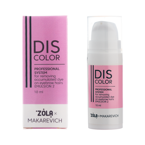 ZOLA x Makarevich DISCOLOR Emulsion 2 Професійна система видалення накопиченого барвника з волосків брів.05659