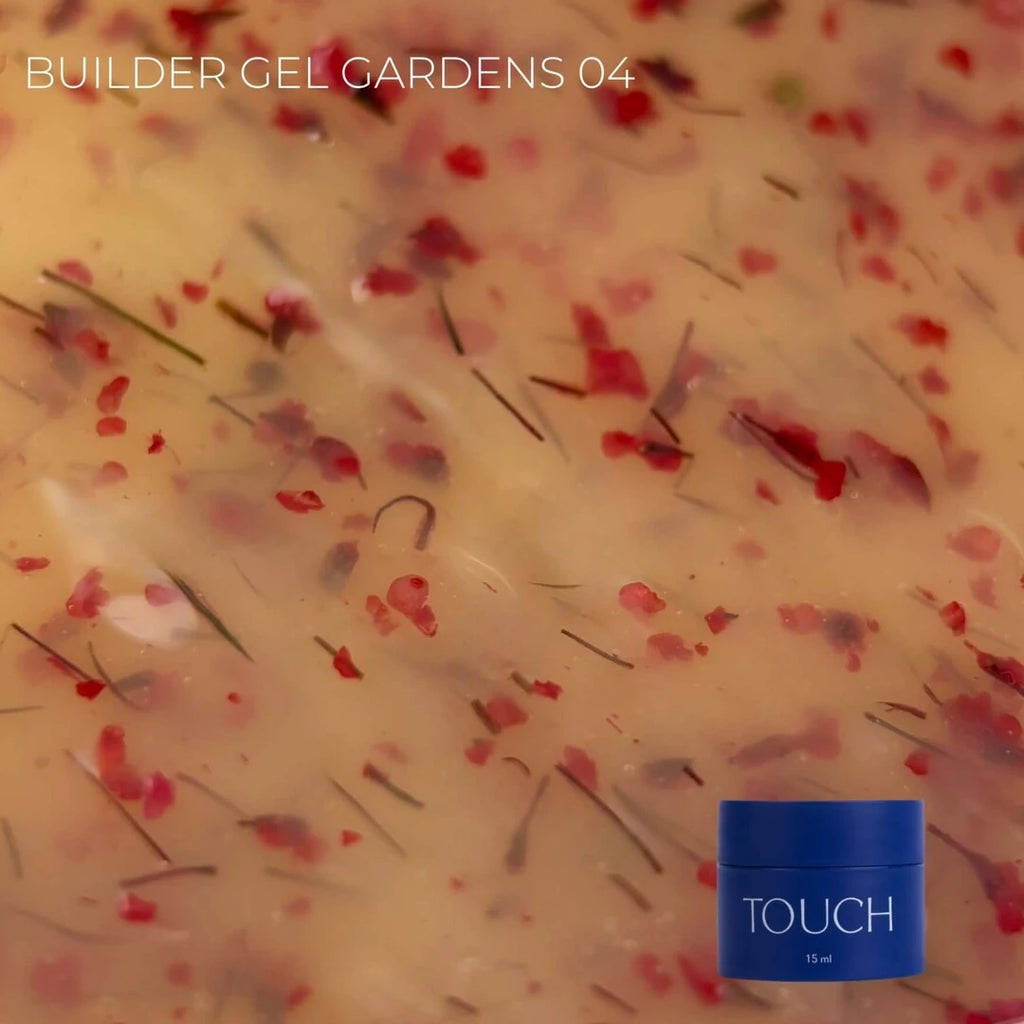 Touch Builder Gel Gardens, Білдер гель із сухоцвітами 15 мл