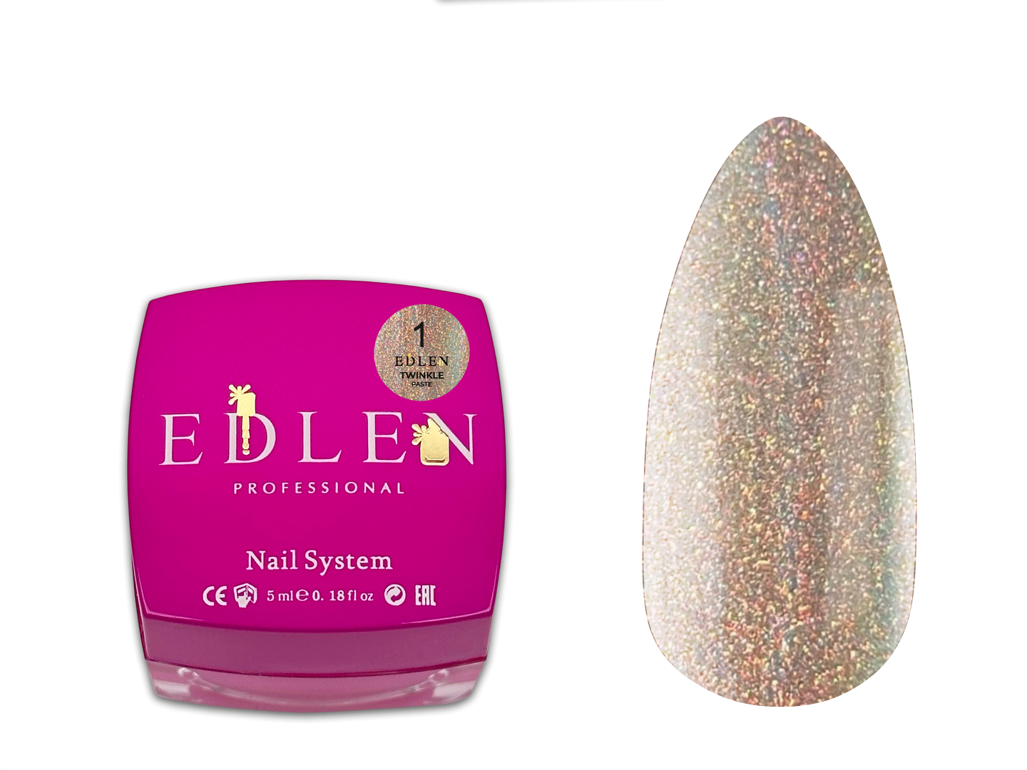 Edlen Twinkle paste Едлен Паста для дизайну нігтів  5 мл
