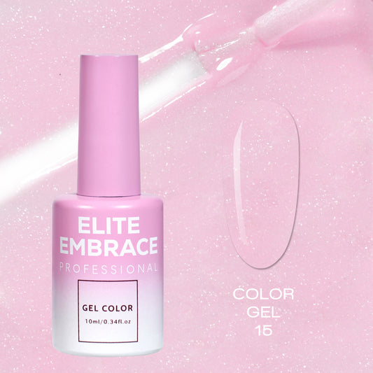 ELITE EMBRACE Professional Color Gel 15 with Glitter 10 мл Кольоровий гель із блискітками N867