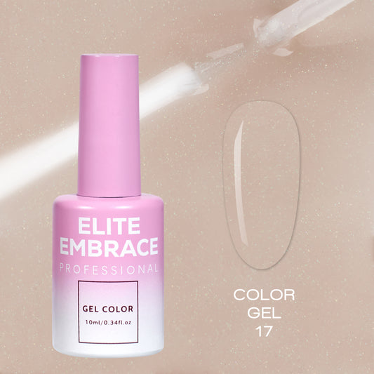 ELITE EMBRACE Professional Color Gel 17 with Glitter 10мл Кольоровий гель із блискітками N876