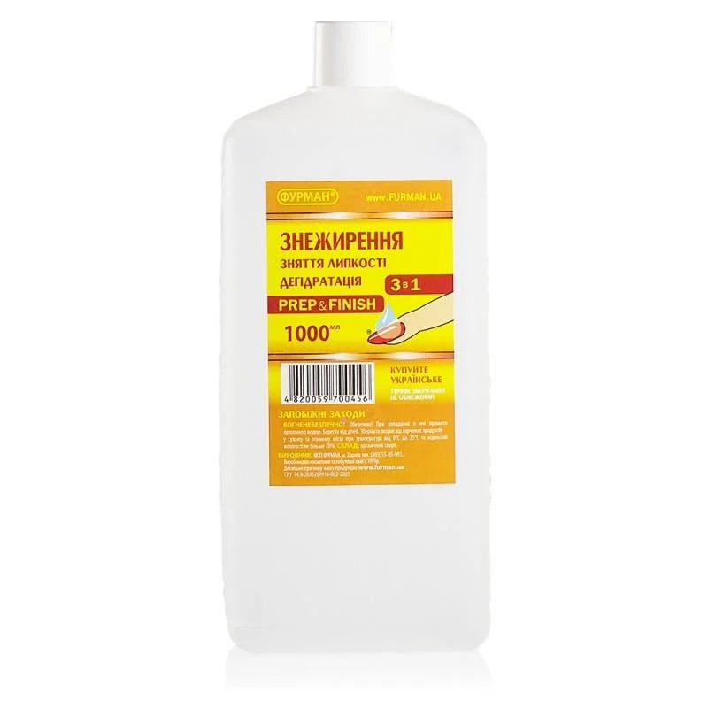 Знежирення і зняття липкості NAIL PREP&FINISH ФУРМАН з розпилювачем 100 мл/ 250мл
