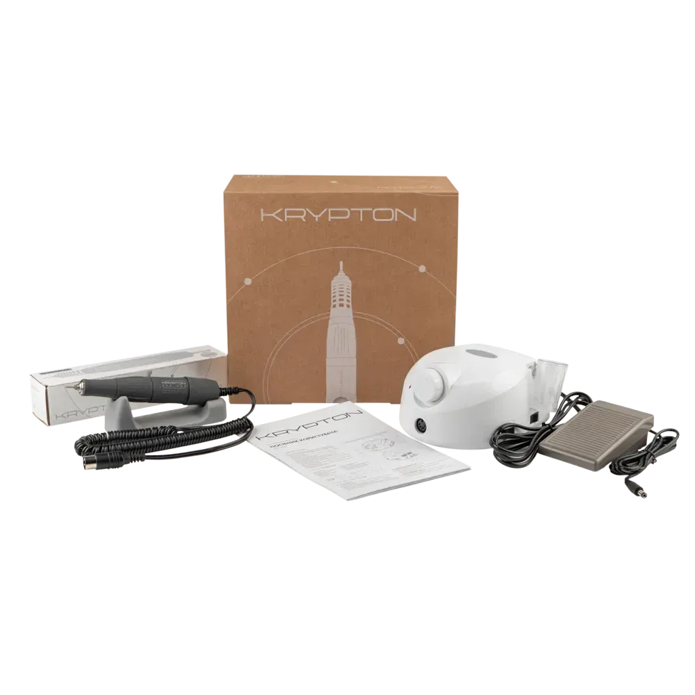 Професійний фрезер для манікюру та педикюру KRYPTON XPS-400 WHITE/GRAY BLD3390127