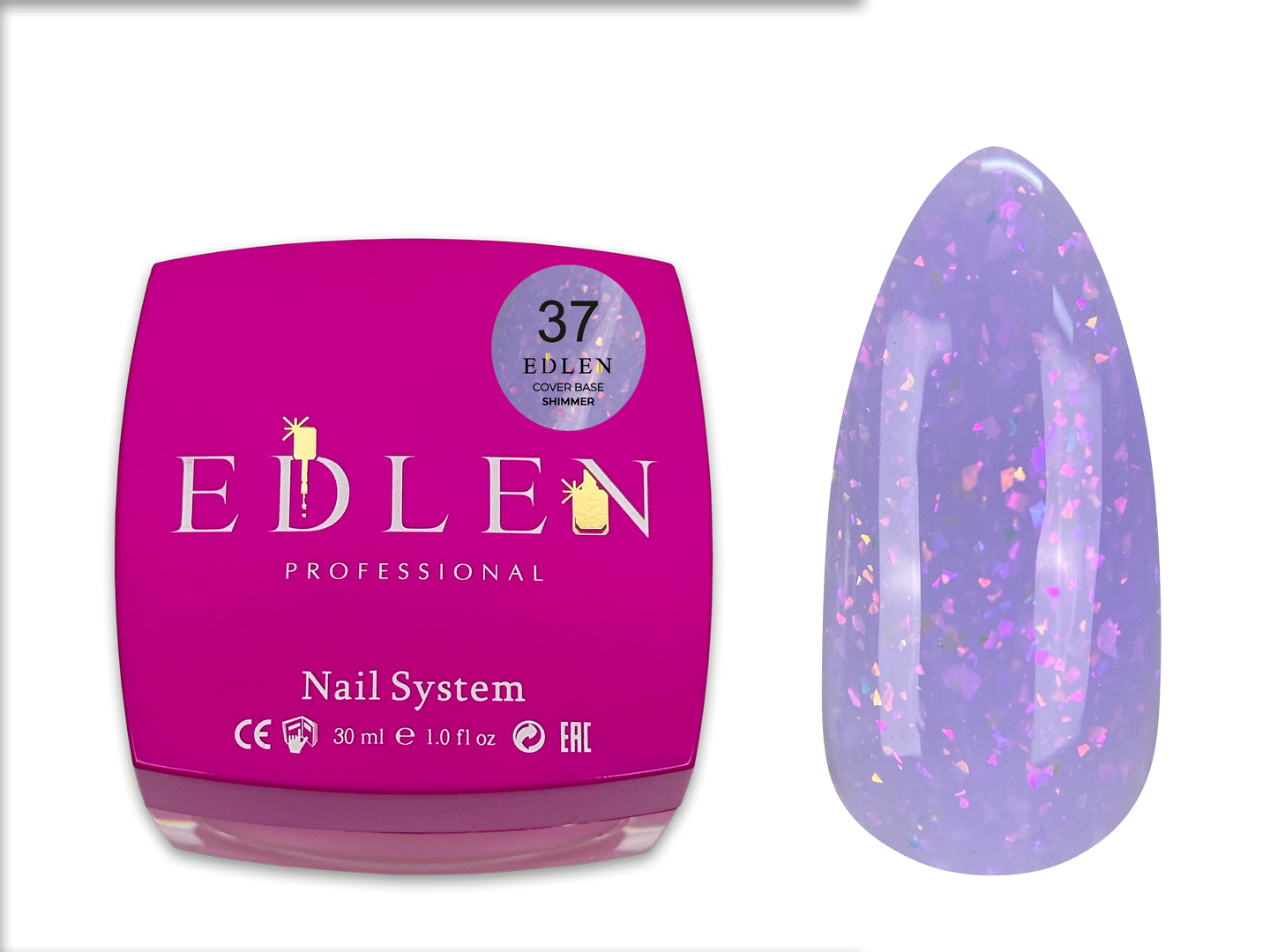 Edlen Cover Base Shimmer База кольорова із шиммером Едлен  30 мл