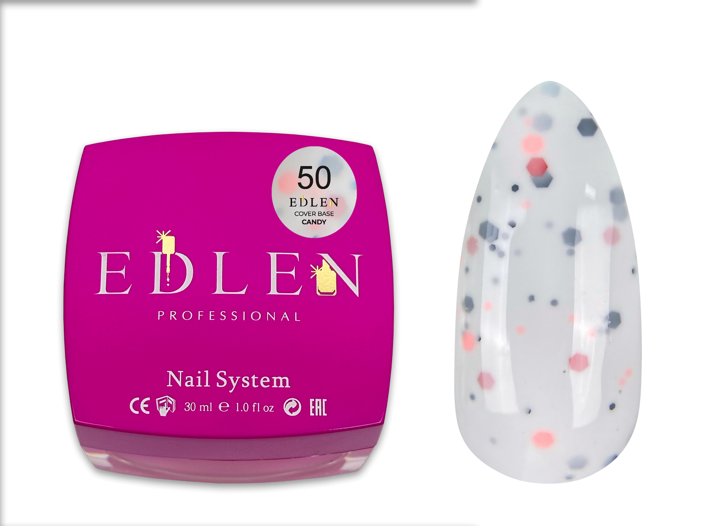 Edlen Cover base Candy База кольорова камуфлююча Едлен  30 мл