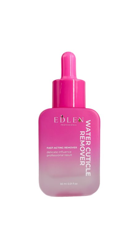 Water cuticle remover Edlen 30 мл рідкий лужний ремувер для розмʼякшення кутикули, 5%.