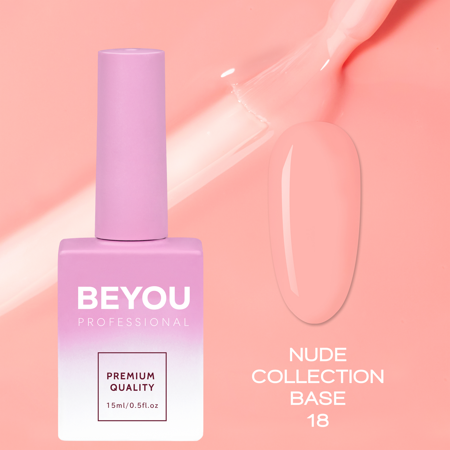 BEYOU Professional Nude collection Base 18 15мл Нюдова База BNB1815