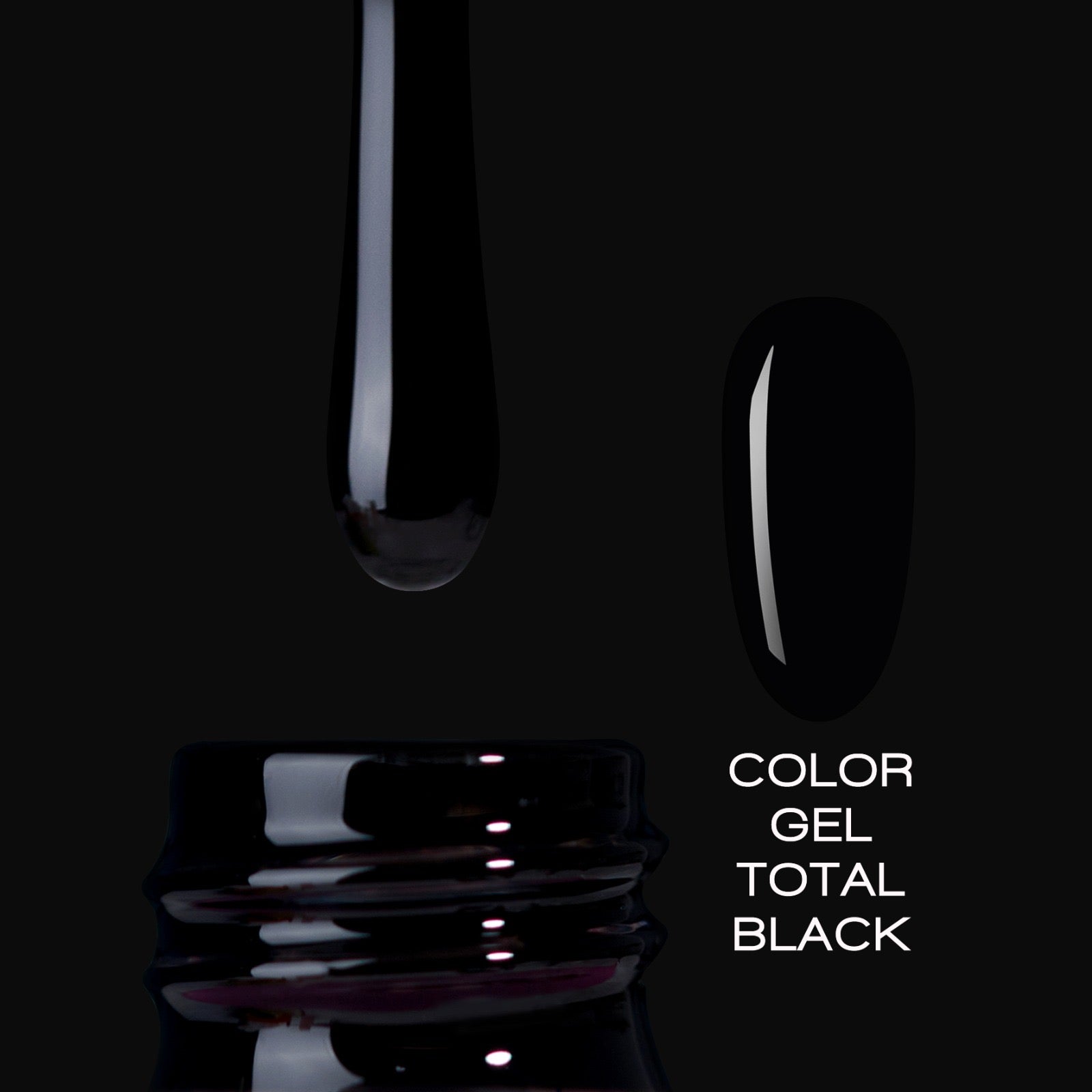 BEYOU Professional Color Gel Total Black Чорний гель-лак 15 мл