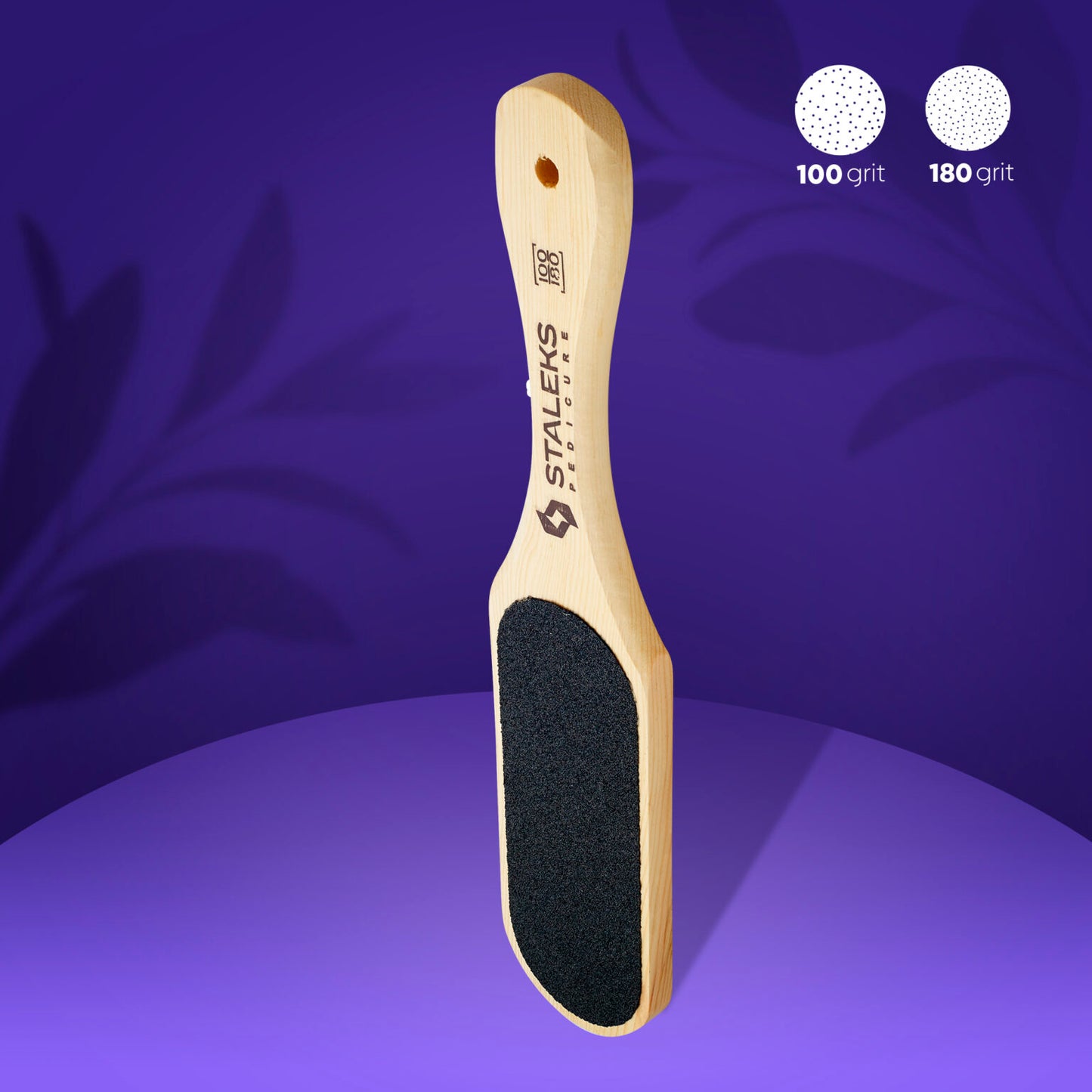 Терка для стоп дерев’яна BEAUTY & CARE 10 TYPE 1 100/180 грит