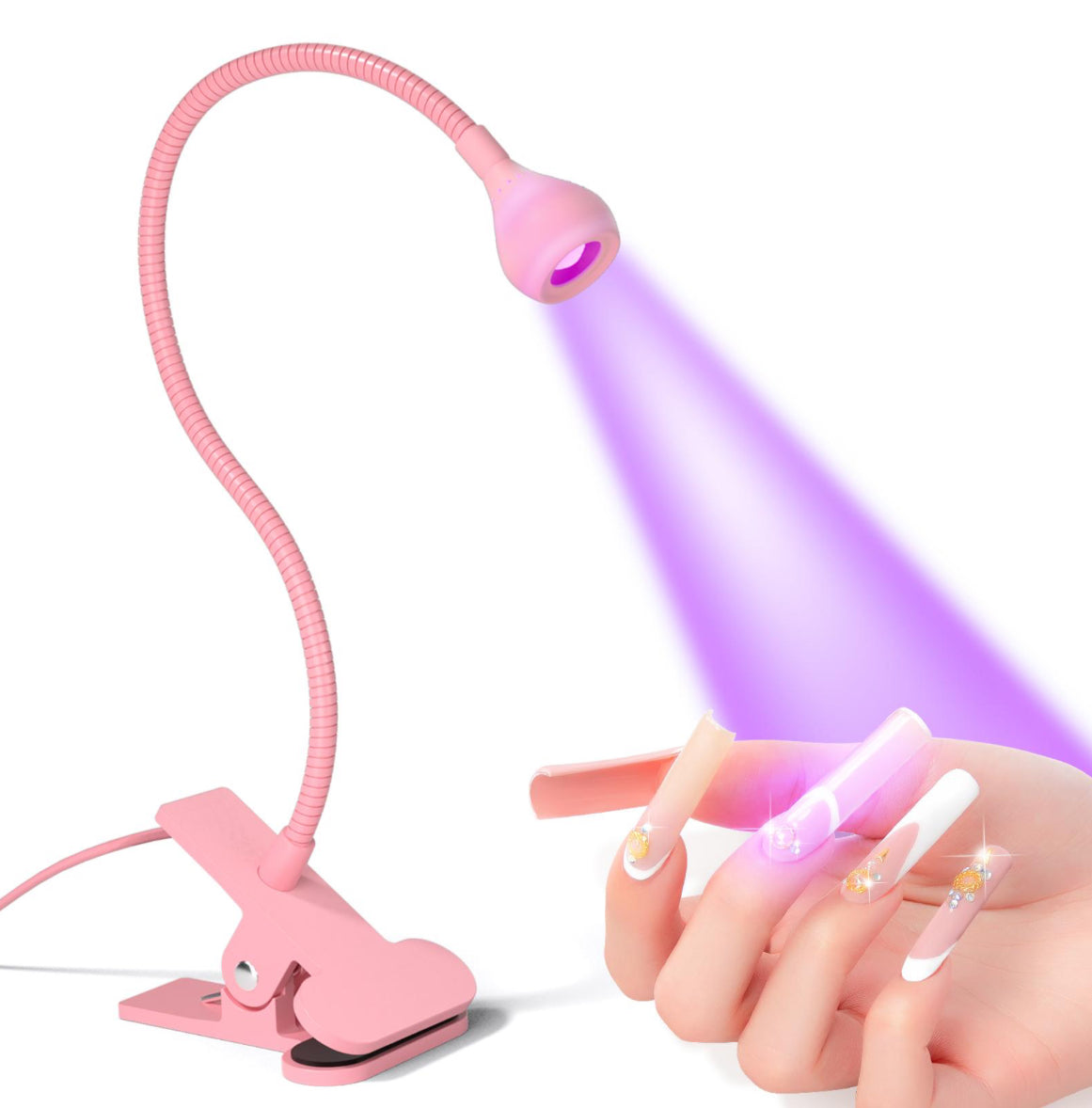 Лампа для полімеризації Clip-on UV/LED 5 Вт на прищіпці з USB кабелем