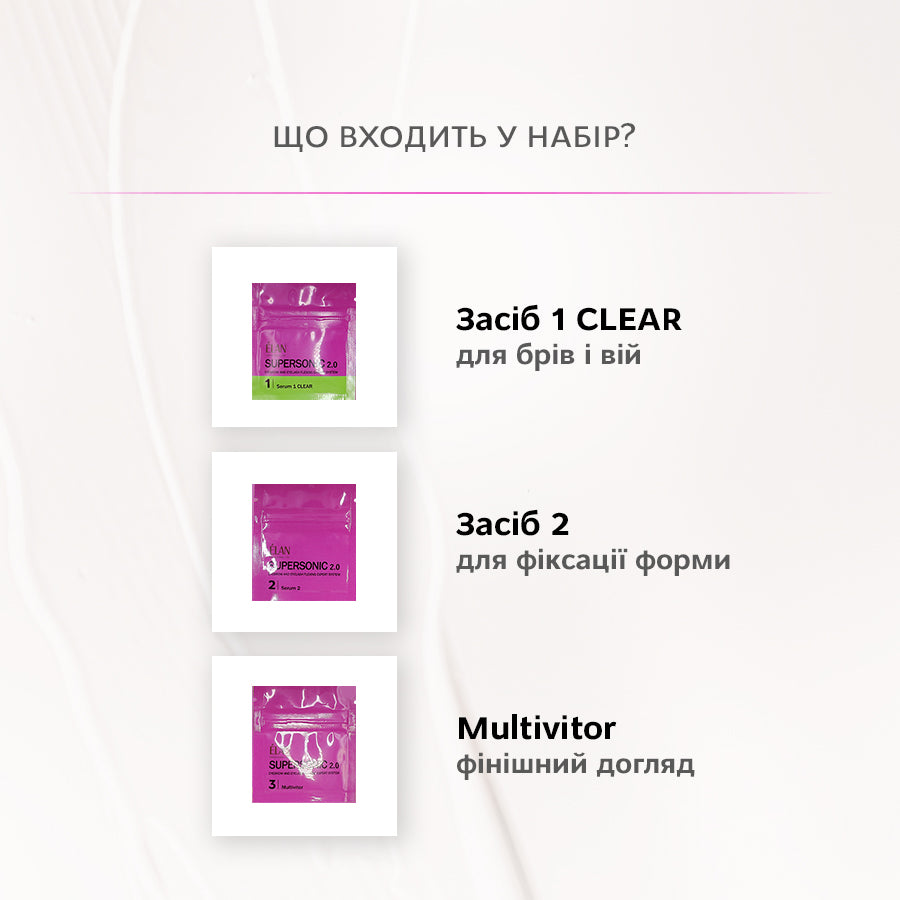 ELAN PROFESSIONAL LINE SUPERSONIC 2.0 Eyebrow and Eyelash Lamination Sachets Kit