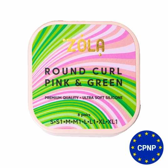 ZOLA ВАЛИКИ ДЛЯ ЛАМІНУВАННЯ ROUND CURL PINK & GREEN (S, S1, M, M1, L, L1, XL, XL1)