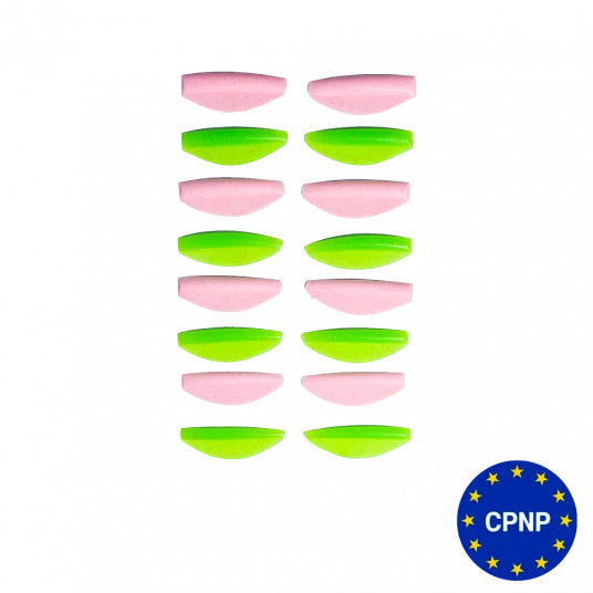 ZOLA ВАЛИКИ ДЛЯ ЛАМІНУВАННЯ ROUND CURL PINK & GREEN (S, S1, M, M1, L, L1, XL, XL1)