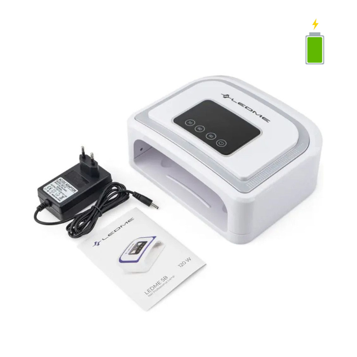 Лампа LEDME 5В 120W SILVER з акумулятором (12 міс. гарант.)