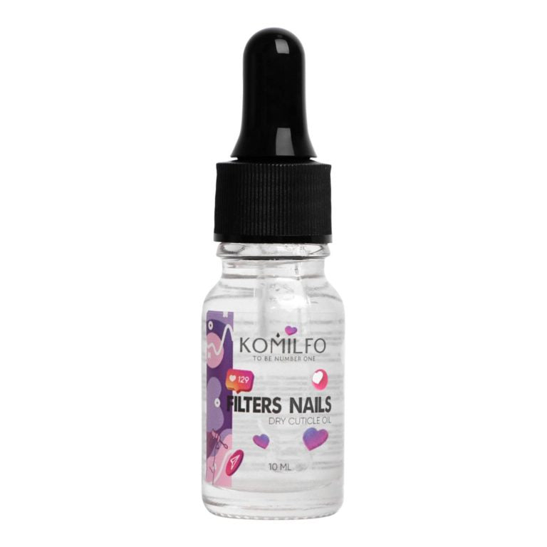 KOMILFO СУХЕ МАСЛО ДЛЯ КУТИКУЛИ З ШИМЕРОМ FILTERS NAILS, 10 МЛ