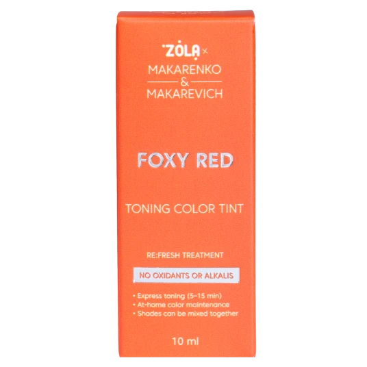ZOLA X MAKARENKO X MAKAREVICH ТОНУЮЧА ФАРБА TONING COLOR TINT FOXY RED 10 МЛ. 06124