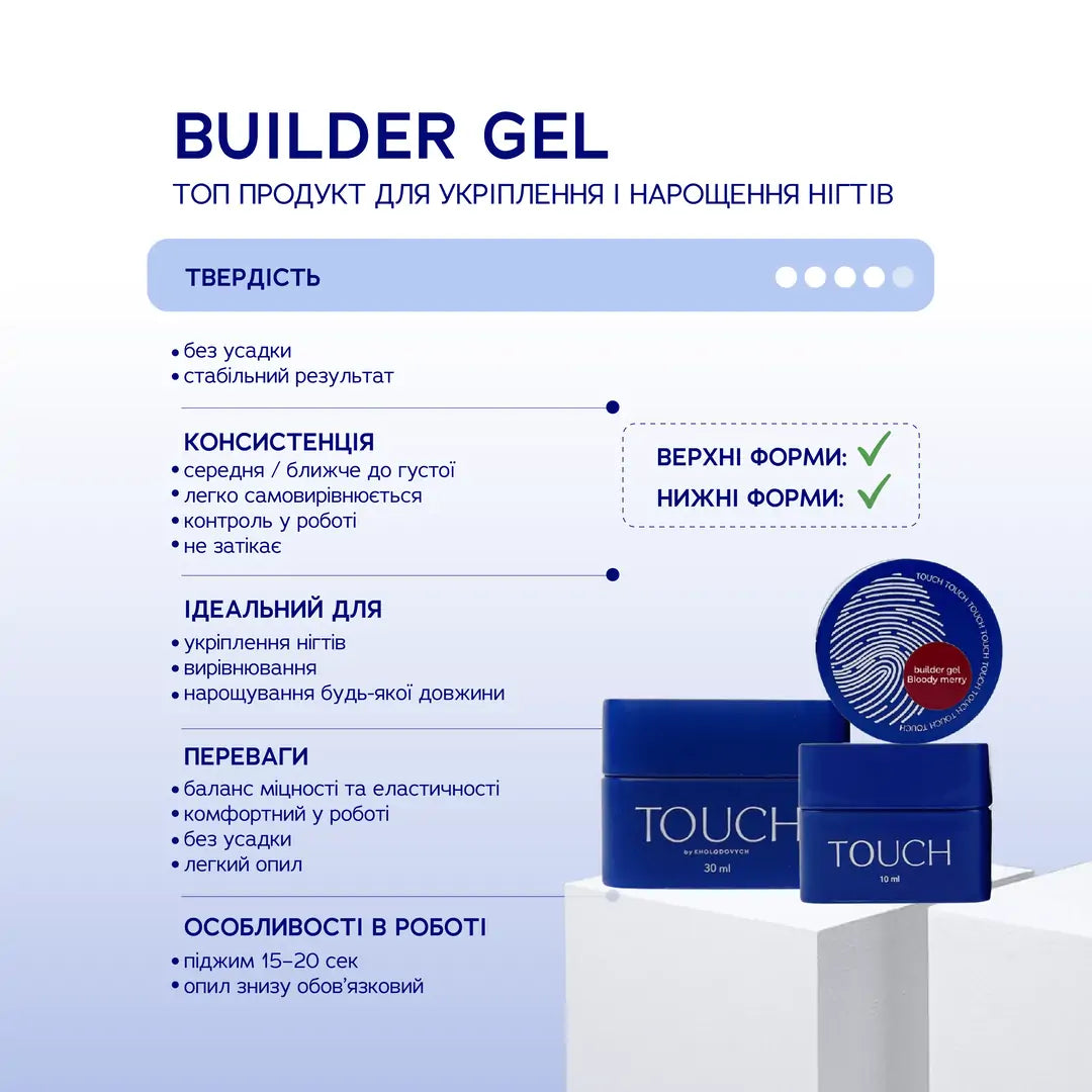 Touch Builder Gel Білдер гель Будівельний гель 15 мл