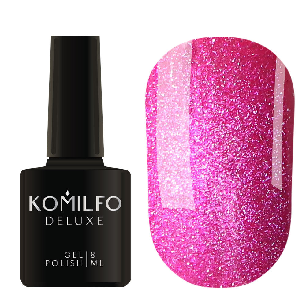 ГЕЛЬ-ЛАК KOMILFO 9D CAT’S EYE PINK, (РОЖЕВИЙ, МАГНІТНИЙ) 8мл