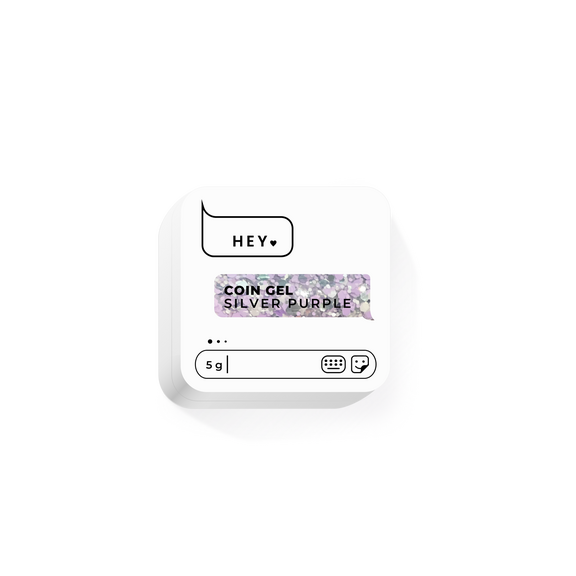 HEYLOVE COIN GEL SILVER PURPLE 5г ГЕЛЬ ДЛЯ ДИЗАЙНУ HL-CG05-003