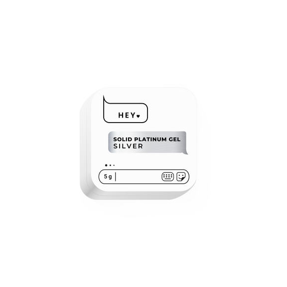 HEYLOVE SOLID PLATINUM GEL SILVER 5г ГЕЛЬ-ФАРБА СРІБНА HL-PG05-003
