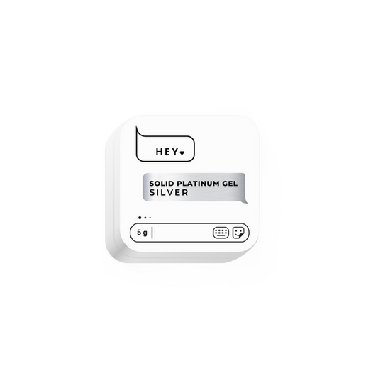 HEYLOVE SOLID PLATINUM GEL SILVER 5g GEL POLISH SILVER HL-PG05-003