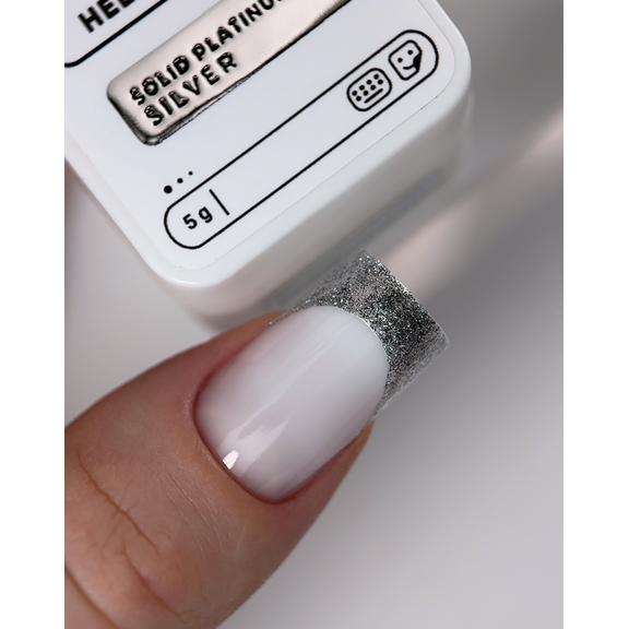 HEYLOVE SOLID PLATINUM GEL SILVER 5г ГЕЛЬ-ФАРБА СРІБНА HL-PG05-003
