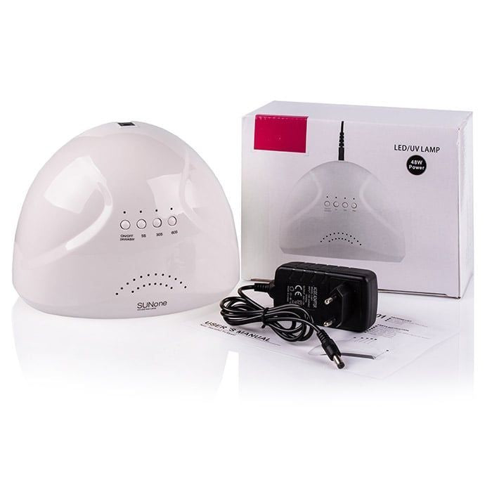 Professional UVLED Nail lamp SUN ONE White Професійна лампа для манікюру для полімеризації 48 Вт Біла 1468