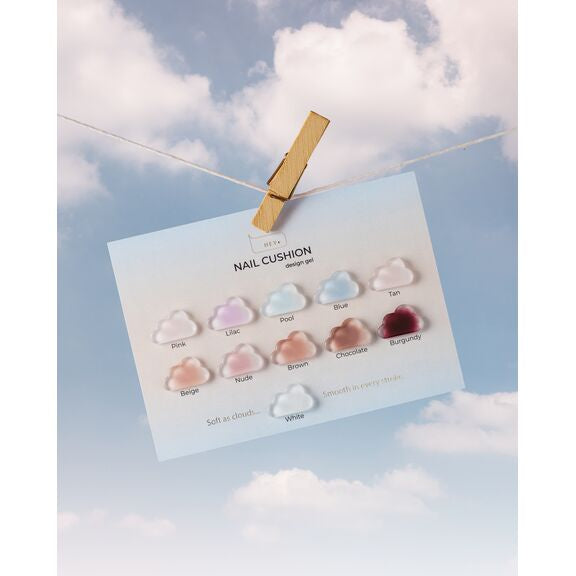 HEYLOVE. NAIL CUSHION SET «WHITE», 6 PCS, НАБІР ГЕЛЕВИХ ФАРБ ДЛЯ ОМБРЕ, СТЕМПІНГУ ТА МАЛЮВАННЯ