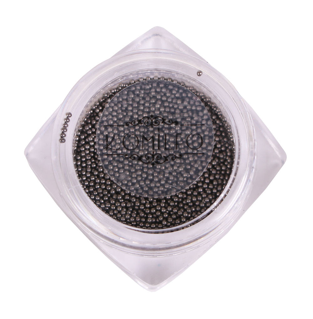 Komilfo бульйонки (металеві) black nickel, 0,8 мм, 6 грам 784630